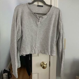 Brandy Melville Crop Henley